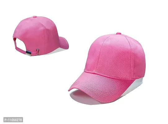 Shopper52 Men Boys Stylish Cap (Pink)-thumb0