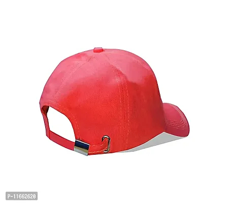 Shopper52 Unisex Cotton Cap (Pack of 1) (CAP-PRNT_Red_Free Size)-thumb3