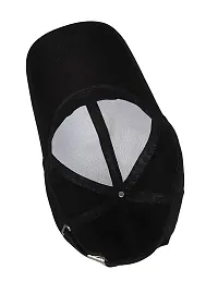 Shopper52 Men Boys Caps Stylish Baseball Adjustable Printed Black Cap (Black Print 2)-thumb1