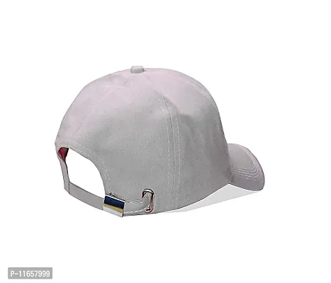 Shopper52 Men Boys Stylish Baseball Adjustable Cap (Grey)-thumb4