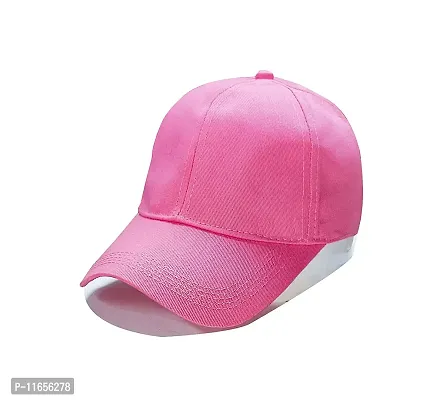 Shopper52 Men Boys Stylish Cap (Pink)-thumb2