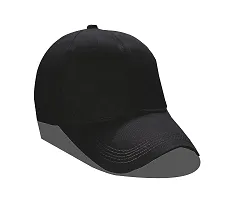 ATHRZ Men Boys Stylish Baseball Adjustable Cap (Black)-thumb2