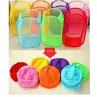 Shopper 52 Easy Laundry Clothes Flexible Hamper Bag with Side Pocket Net Laundry Bag Laundry Basket Set of 2 pcs- ESYLNDYBG-thumb2