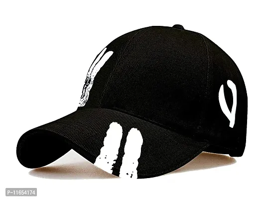 Shopper52 Unisex Cotton Cap (CAP-PRNT_Black_Free Size)
