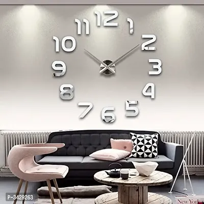 nbsp;DIY Large Wall Clock 3D Sticker Home Office Decor 3D Wall Clock (Covering Area:62*62cm)- AL002S
