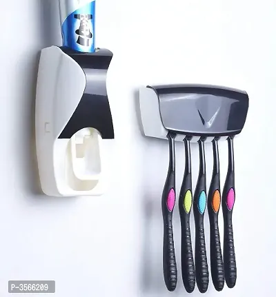 Automatic Toothpaste Dispenser With Tooth Brush Holder For Home And Bathroom Accessories