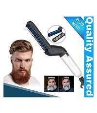 Men Quick Beard Straightener Styler Comb Multifunctional Hair Curling Curler Show Cap Tool Beard Straightener Modelling Comb-thumb2