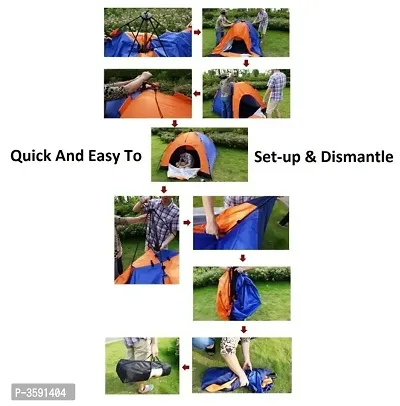 Shopper52 Anti Ultraviolet Outdoor Camping Tent Portable Foldable Tent for Picnic/Hiking/Trekking Tent Dome Tent Travelling Tent Water Resistant Tent 4 Person Tent - TNT0-thumb3