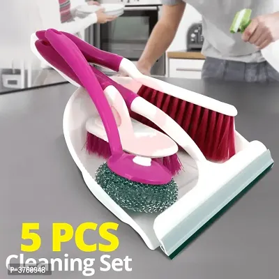 Set of 5 pcs Broom Brush Set with Dustpan and Wiper Cleaning Set for Home Office and Car - 5PCBROOMSET-thumb5