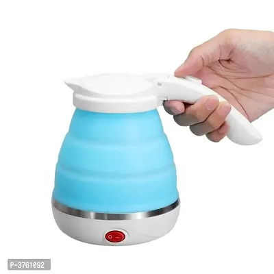 Travel Foldable Electric Kettle 750 ml Portable Electric Kettle with Boil Dry Protection, Food Grade Silicone and Dual Voltage-thumb0