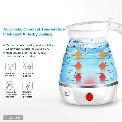 Travel Foldable Electric Kettle 750 ml Portable Electric Kettle with Boil Dry Protection, Food Grade Silicone and Dual Voltage-thumb3