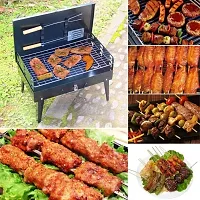 Shopper52 Charcoal Briefcase Style Portable Folding Chromium Steel Barbeque Grill Toaster Barbecue - BBQ-thumb5