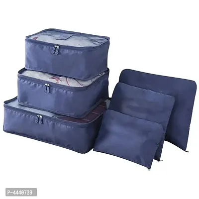 6pcs Packing Portable Travel Storage Bag Organiser Luggage Suitcase Pouches Laundry Bag - TRLDBAGNV-thumb0