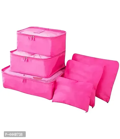 6pcs Packing Portable Travel Storage Bag Organiser Luggage Suitcase Pouches Laundry Bag - TRLDBAGPK
