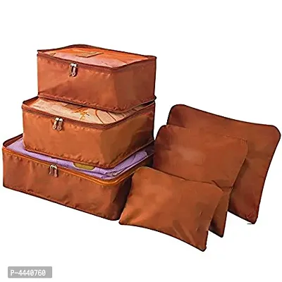 6pcs Packing Portable Travel Storage Bag Organiser Luggage Suitcase Pouches Laundry Bag - TRLDBAGBR