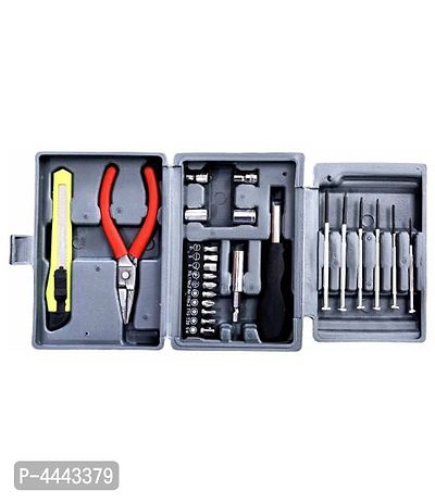 Multi purpose Hobby Toolkit 25 Pieces Screwdriver Socket Set and Bit Combination Wrench Tool Kit Magnetic Toolkit for Home, Car, Bike - HOBYTOL-thumb0