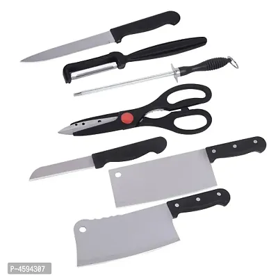 Shopper52 Stainless Steel Kitchen Knife Knives Set with Magnetic Knife Holder and Chopping Board-thumb2
