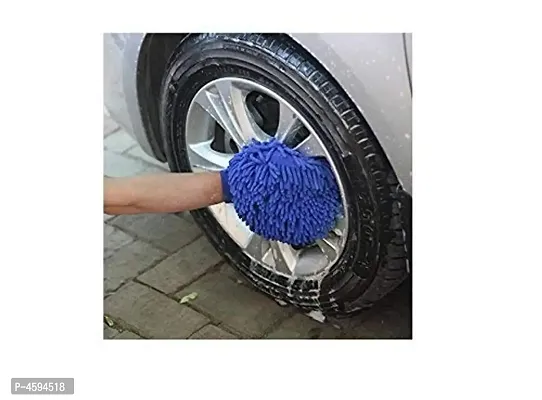 Shopper52 Microfibre Wash and Dust Chenille Mitt Cleaning Gloves (Set of 2 pcs)- FBRDGL-thumb4