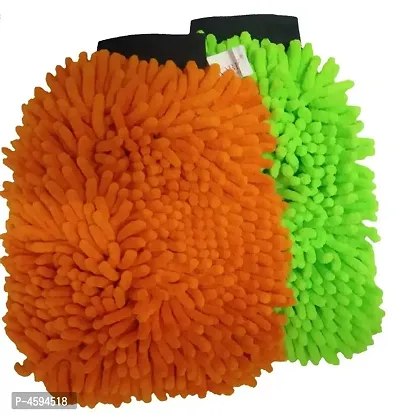 Shopper52 Microfibre Wash and Dust Chenille Mitt Cleaning Gloves (Set of 2 pcs)- FBRDGL-thumb3