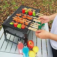 Charcoal Barbeque Grill with Cooking Silicon Spatula and Brush-thumb1