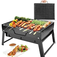Charcoal Barbeque Grill with Cooking Silicon Spatula and Brush-thumb2