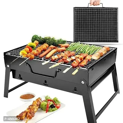 Charcoal Barbeque Grill with Cooking Silicon Spatula and Brush-thumb3