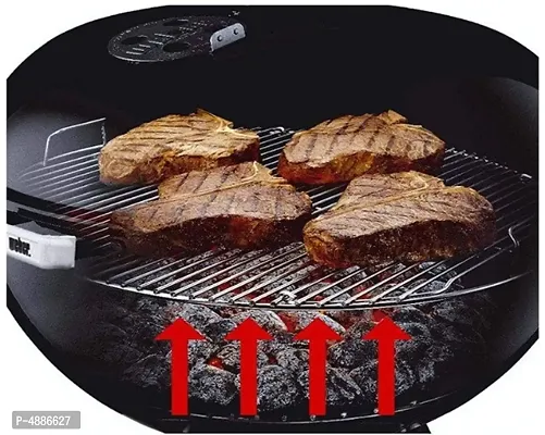 Round Charcoal Portable Barbeque Grill with Kitchen Knife Set-thumb5