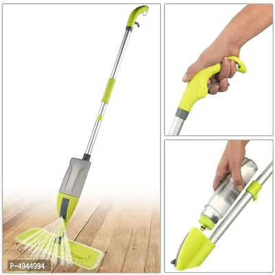 Stainless Steel Microfiber Floor Cleaning Spray Mop with Removable Washable Cleaning Pad and Integrated Water Spray Mechanism - SPYMOP-thumb5
