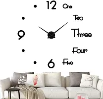 Shopper52 DIY Frameless Large Wall Clock 3D Mirror Sticker for Clock Home Office Decorations - AL050-BS-thumb3