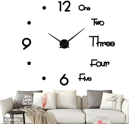 Shopper52 DIY Frameless Large Wall Clock 3D Mirror Sticker for Clock Home Office Decorations - AL050-BS-thumb4