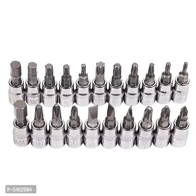 Multi Purpo46Pcs Screwdriver Socket Set And Bit Tool Kit Combination Tool Wrench Tool Kit For Home Office Car Bike 46Pctk-thumb5