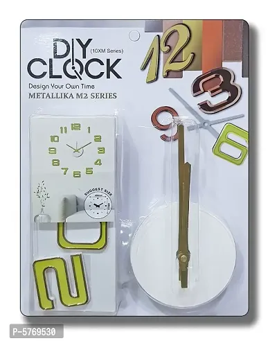 Shopper52 DIY Wall Clock 3D Sticker Home Office Decor Wall Clock (Covering Area : 45cm * 45cm ) (Gold) - DIYM07-GOLD-S-thumb3