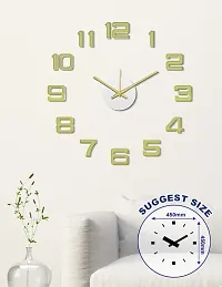 Shopper52 DIY Wall Clock 3D Sticker Home Office Decor Wall Clock (Covering Area : 45cm * 45cm ) (Gold) - DIYM07-GOLD-S-thumb3