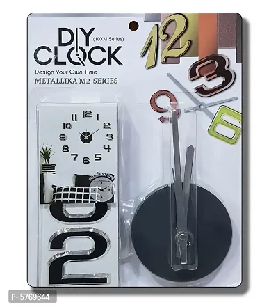 Shopper52 DIY Wall Clock 3D Sticker Home Office Decor Wall Clock (Covering Area : 45cm * 45cm) (Black) - DIYM07-SLV-SL-thumb4