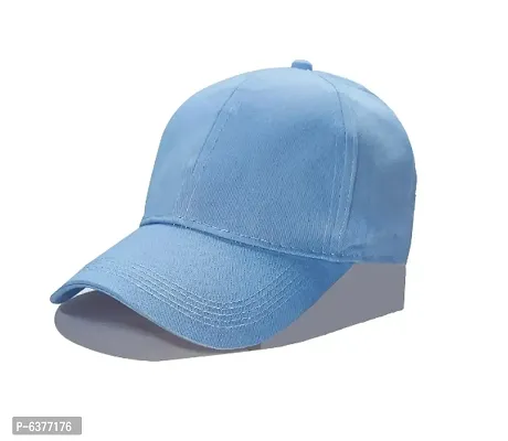 Men Boys Stylish Baseball Adjustable Cap Blue Cap-thumb0