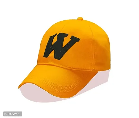 Men Boys Stylish Baseball Adjustable W Cap Yellow Color Cap-thumb0