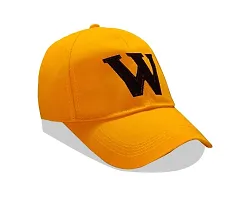 Men Boys Stylish Baseball Adjustable W Cap Yellow Color Cap-thumb1