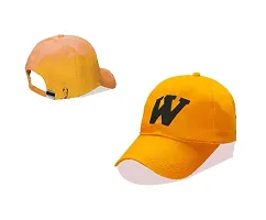 Men Boys Stylish Baseball Adjustable W Cap Yellow Color Cap-thumb3