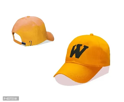 Men Boys Stylish Baseball Adjustable W Cap Yellow Color Cap-thumb4