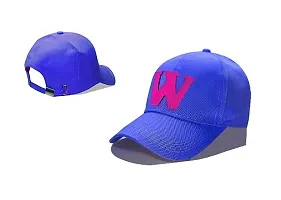 Men Boys Stylish Baseball Adjustable W Cap Blue Color Cap-thumb2