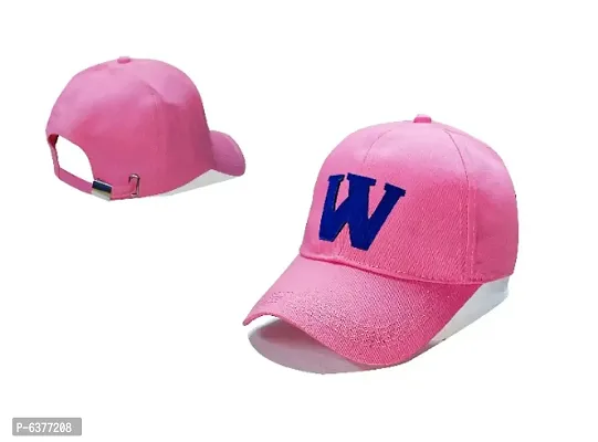 Men Boys Stylish Baseball Adjustable W Cap Pink Color Cap-thumb2