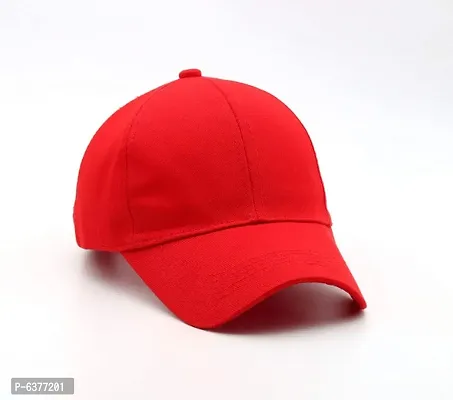 Men Boys Stylish Baseball Adjustable Cap Red Color cap-thumb4