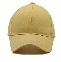 Men Boys Stylish Baseball Adjustable Cap Yellow Cap-thumb2