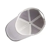 Men Boys Stylish Baseball Adjustable Cap Grey Cap-thumb2