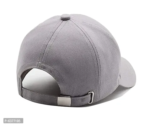 Men Boys Stylish Baseball Adjustable Cap Grey Cap-thumb4