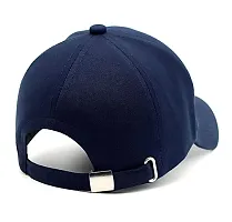 Men Boys Stylish Baseball Adjustable Cap Navy Blue Cap-thumb3