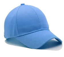 Men Boys Stylish Baseball Adjustable Cap Blue Cap-thumb1