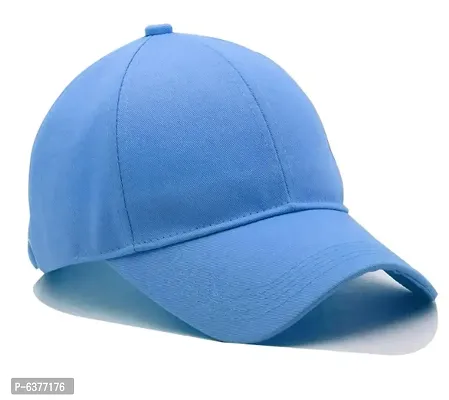 Men Boys Stylish Baseball Adjustable Cap Blue Cap-thumb2