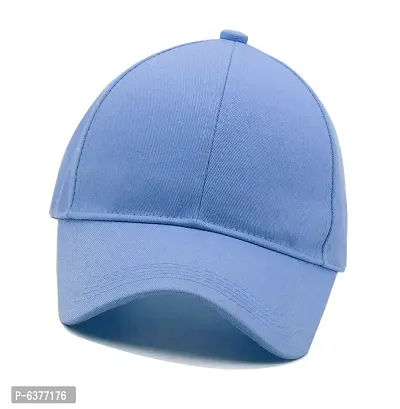 Men Boys Stylish Baseball Adjustable Cap Blue Cap-thumb3