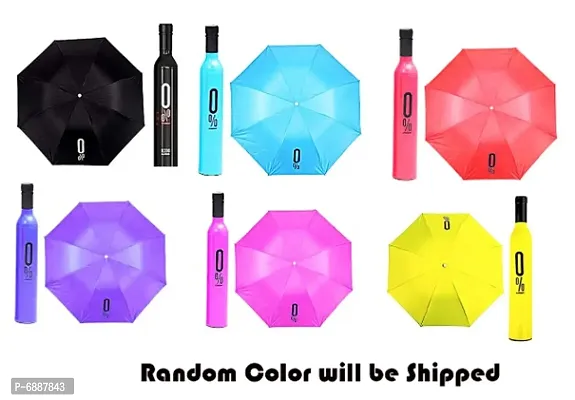 Deco Bottle Shaped Foldable Umbrella (Random Color) - DCUMBRLA-thumb2